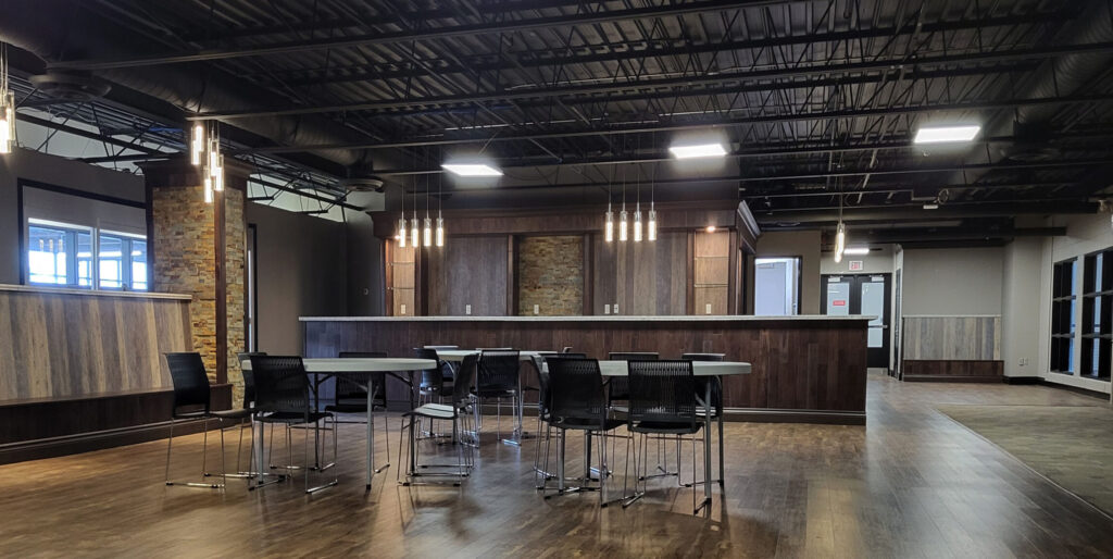 a remodeled restaurant that was build by LRC Construction in Brantford Ontario Canada