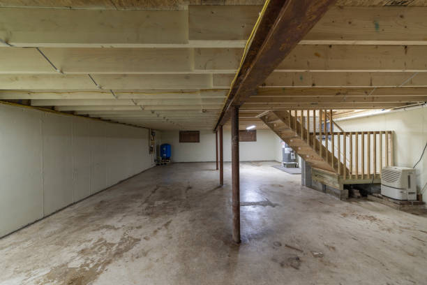 Interior of a residential basement ready for sale and relocation