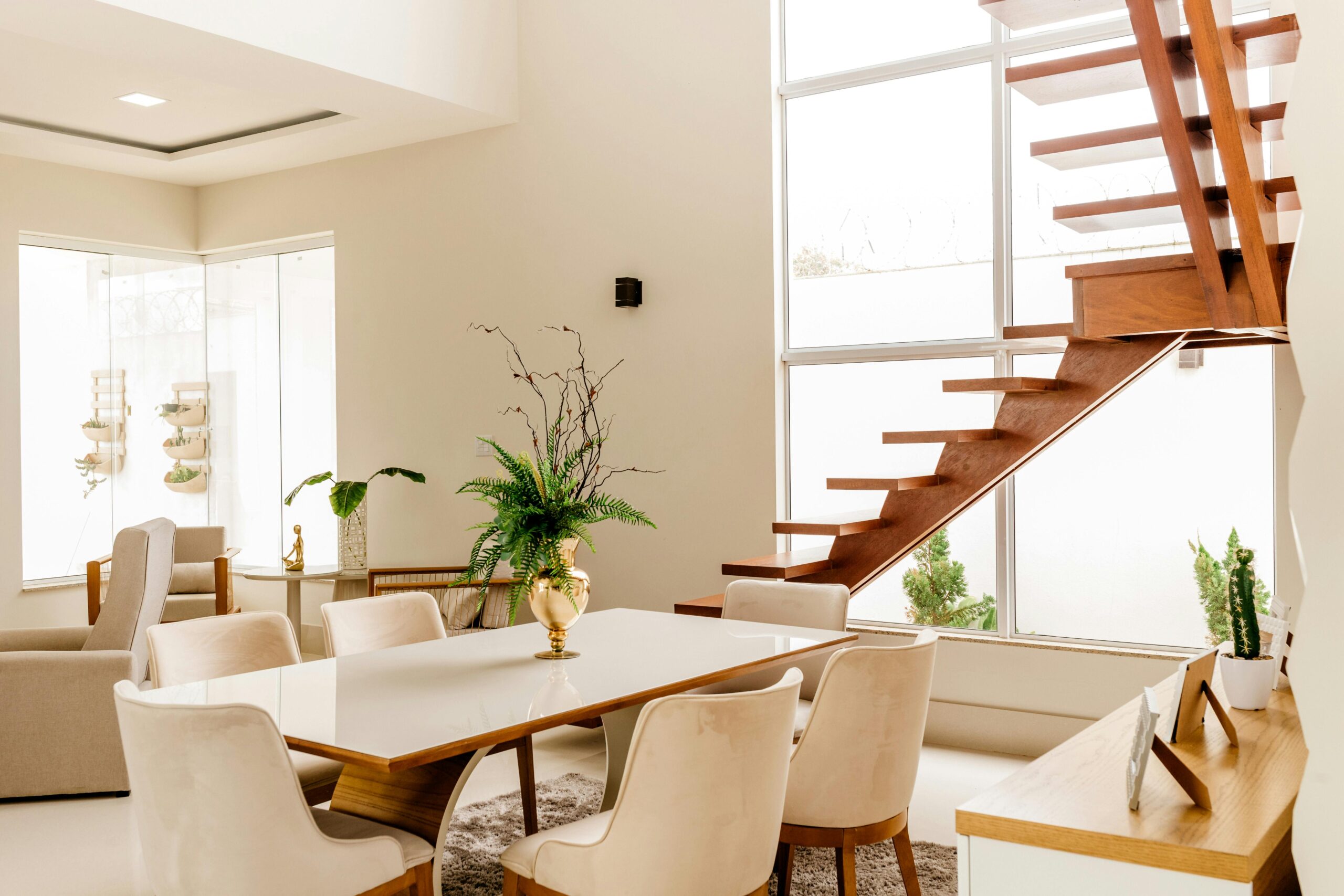 home with second story stairs
