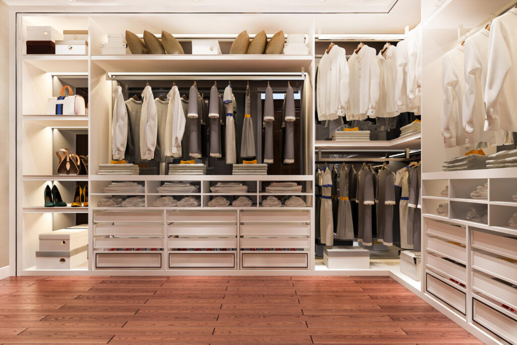 Beautiful custom mudroom with built-in lockers and storage